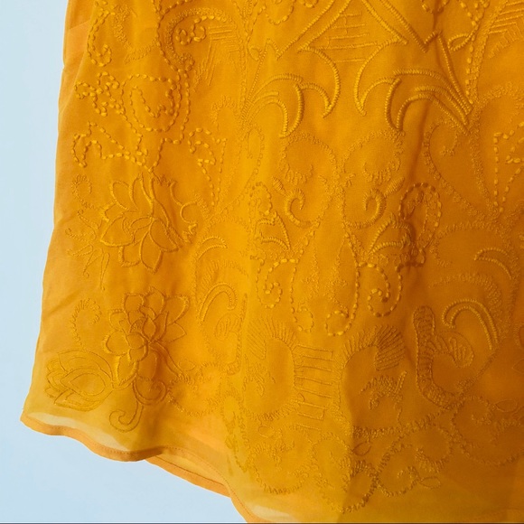Q&A Embroidered Mustard Top - Picture 4 of 7